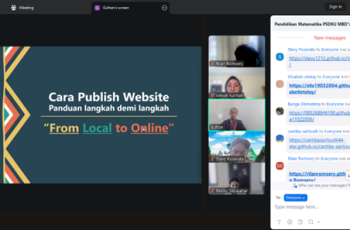 Praktisi Mengajar: Mahasiswa Pendidikan Matematika MBD Belajar Publikasi Website Langsung dari Ahlinya